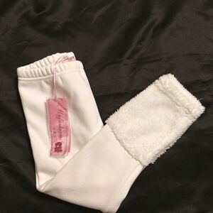 Girls My Fashion White Faux Trim Pants